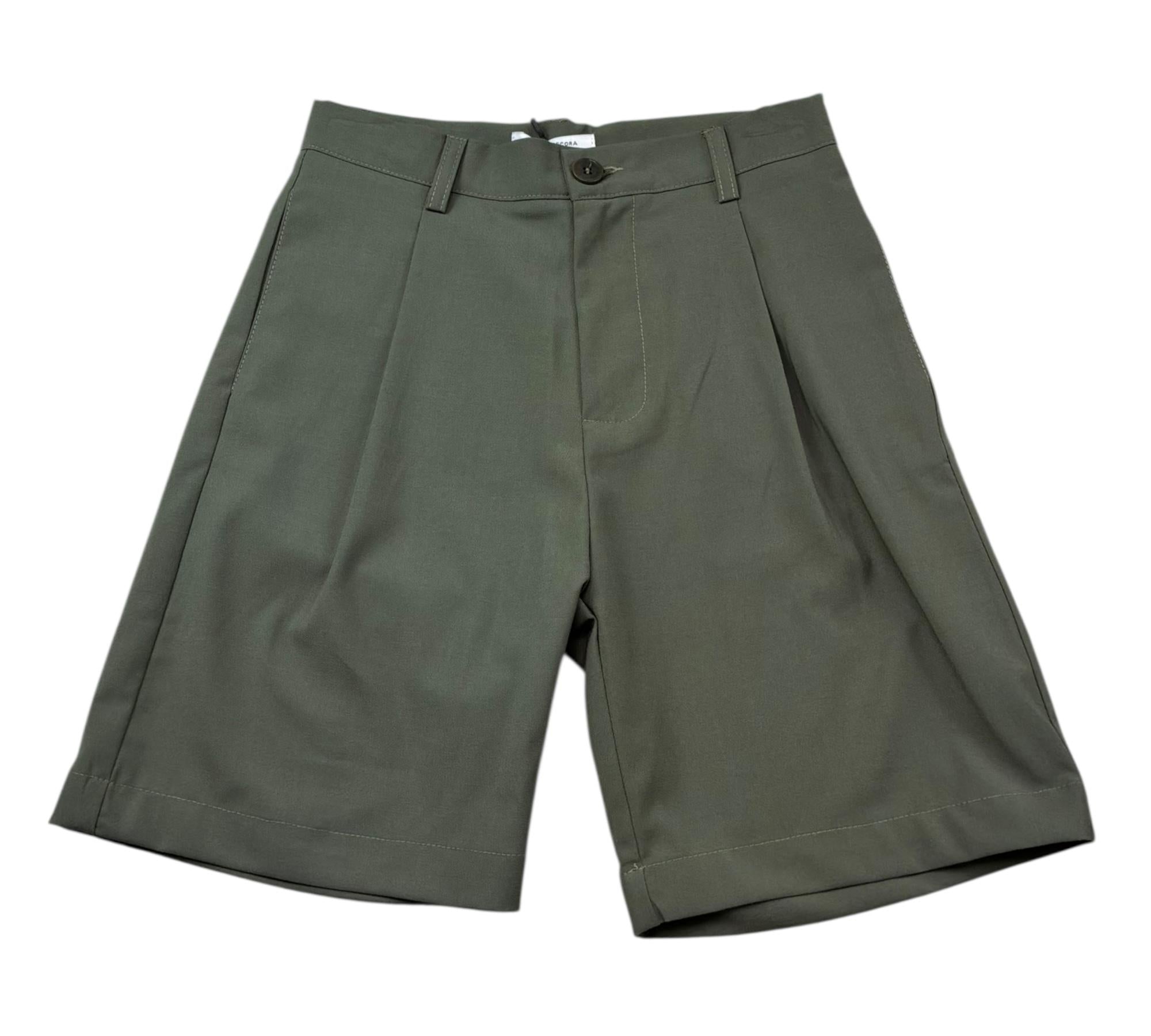 Paolo Pecora Bermuda Tinta Unita con Girovita Regolabile per Bambino PP4230 VERDE PAOLO PECORA 