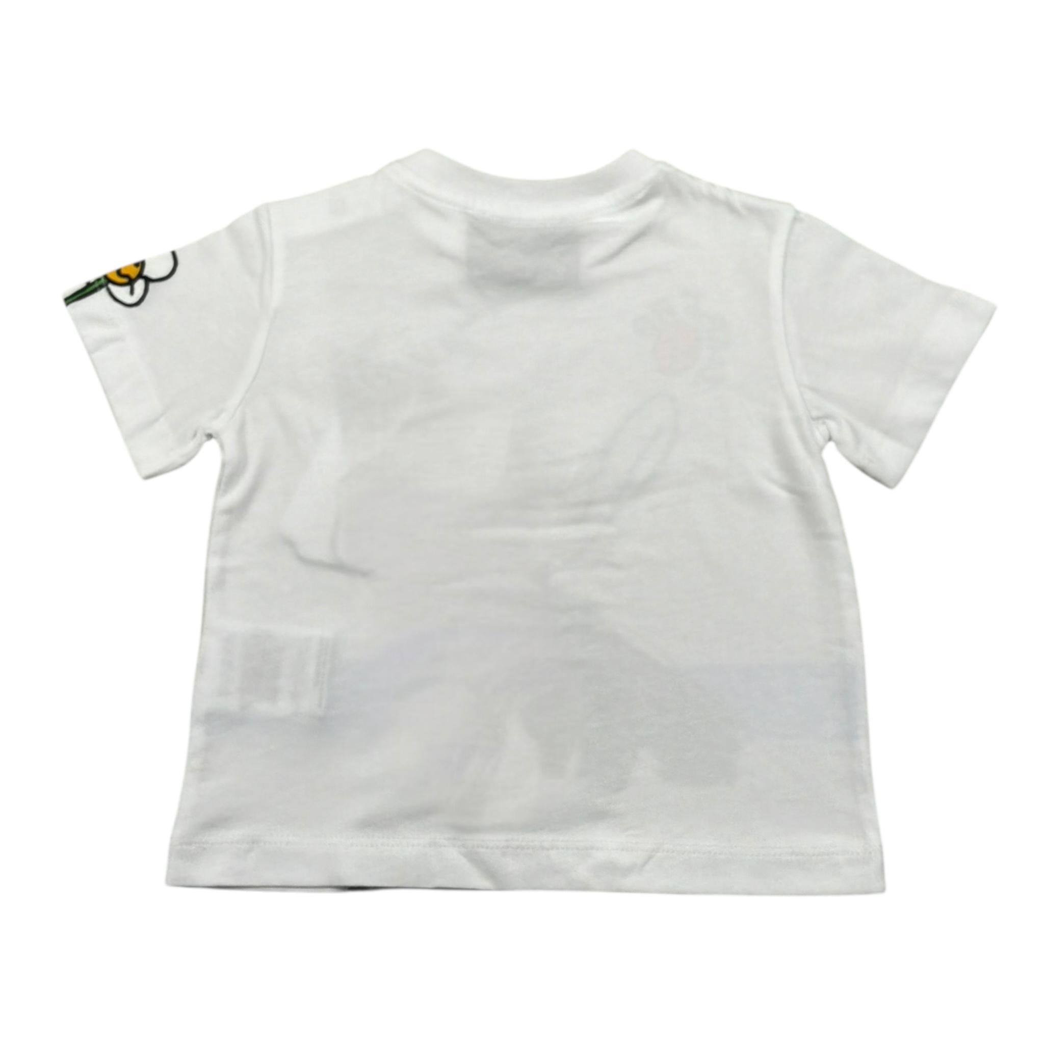 Iceberg T-Shirt Girocollo Tinta Unita con Stampe In Contrasto per Neonato TSICE5102BXX BIANCO ICEBERG 