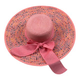Fun & Fun Cappello In Paglia Tinta Unita con Fiocco per Bambina FNJAC12218 ROSA FUN & FUN 