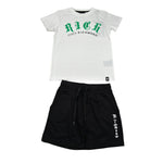 John Richmond Completo 2 Pezzi T-Shirt-Bermuda Bianco/Nero per Bambino HBP23009CJ BIANCO/NERO JOHN RICHMOND 