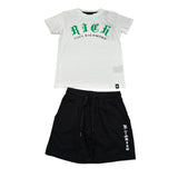 John Richmond Completo 2 Pezzi T-Shirt-Bermuda Bianco/Nero per Bambino HBP23009CJ BIANCO/NERO JOHN RICHMOND 