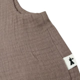 Petit Indi Gilet Tinta Unita per Neonato SS25BK7228X MARRONE PETIT INDI 