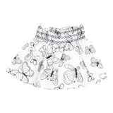 Monnalisa Gonna Tinta Unita con Stampe Farfalla per Neonata 311761 BIANCO MONNALISA 