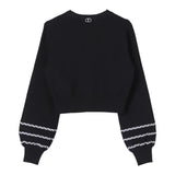 Twinset – Schlichte Strickjacke mit schwarzen Puffärmeln für Mädchen