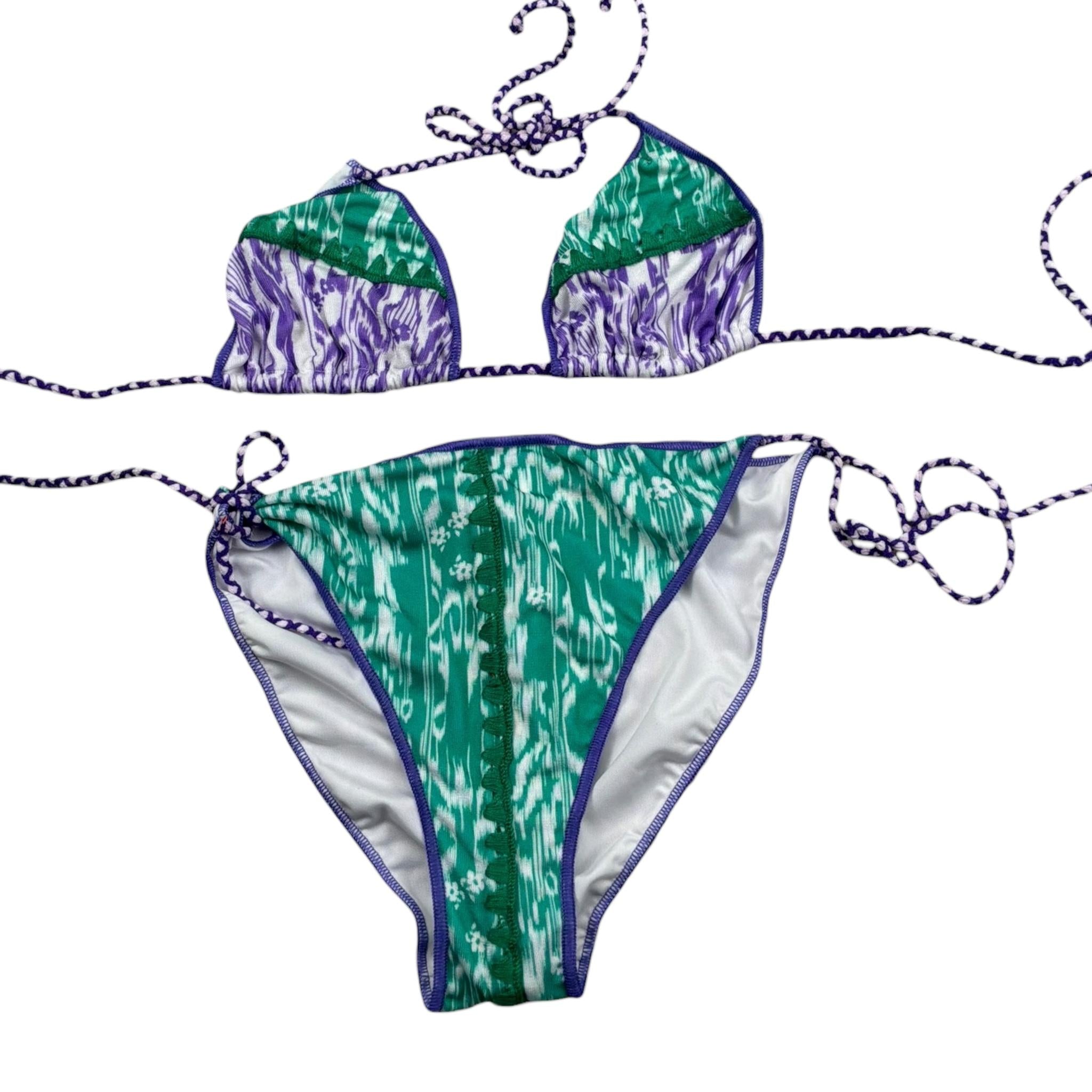 F**K Costume 2 Pezzi Slip-Triangolo Tinta Unita con Stampa per Bambina FJ25G1H01TAX65 BIANCO F**K 