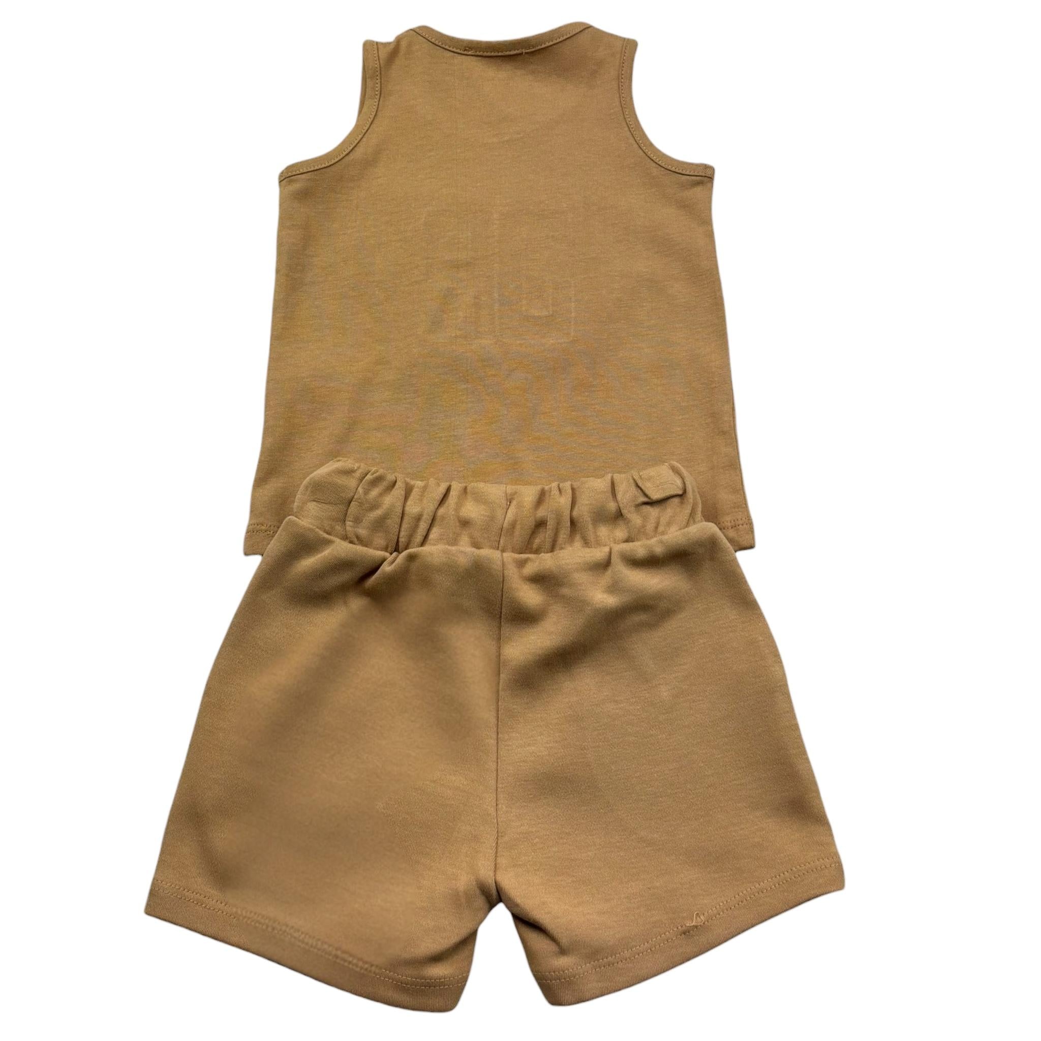 John Richmond Completo 2 Pezzi Canotta-Bermuda Tinta Unita per Neonato RIP26005CJ MARRONE JOHN RICHMOND 