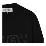 MAISON MARGIELA felpa girocollo tinta unita con stampa Nero per Bambino M60681X NERO MAISON MARGIELA 