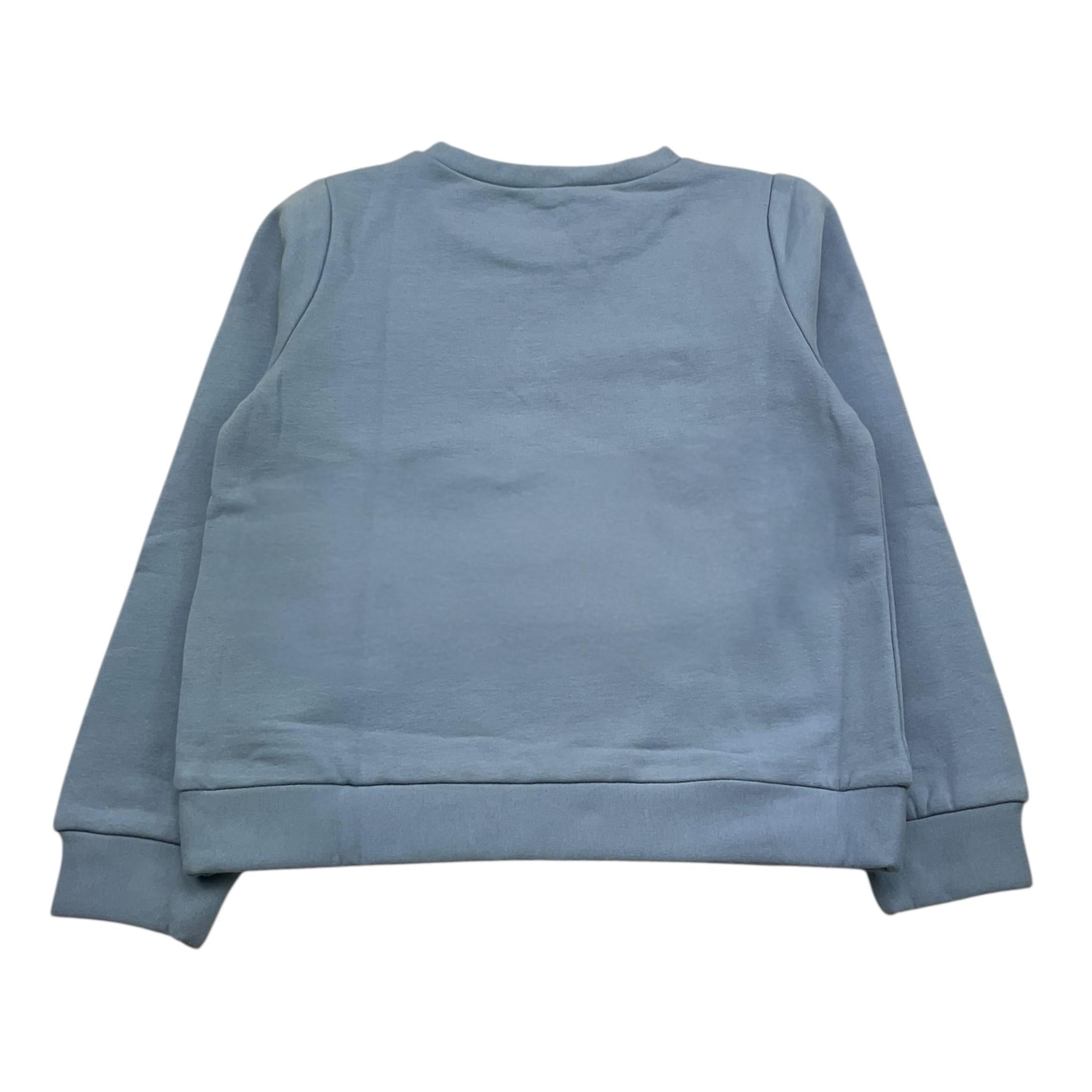 LIU JO felpa chiusa girocollo tinta unita con stampa logo Azzurro per Bambina KF4060XX AZZURRO LIU JO 