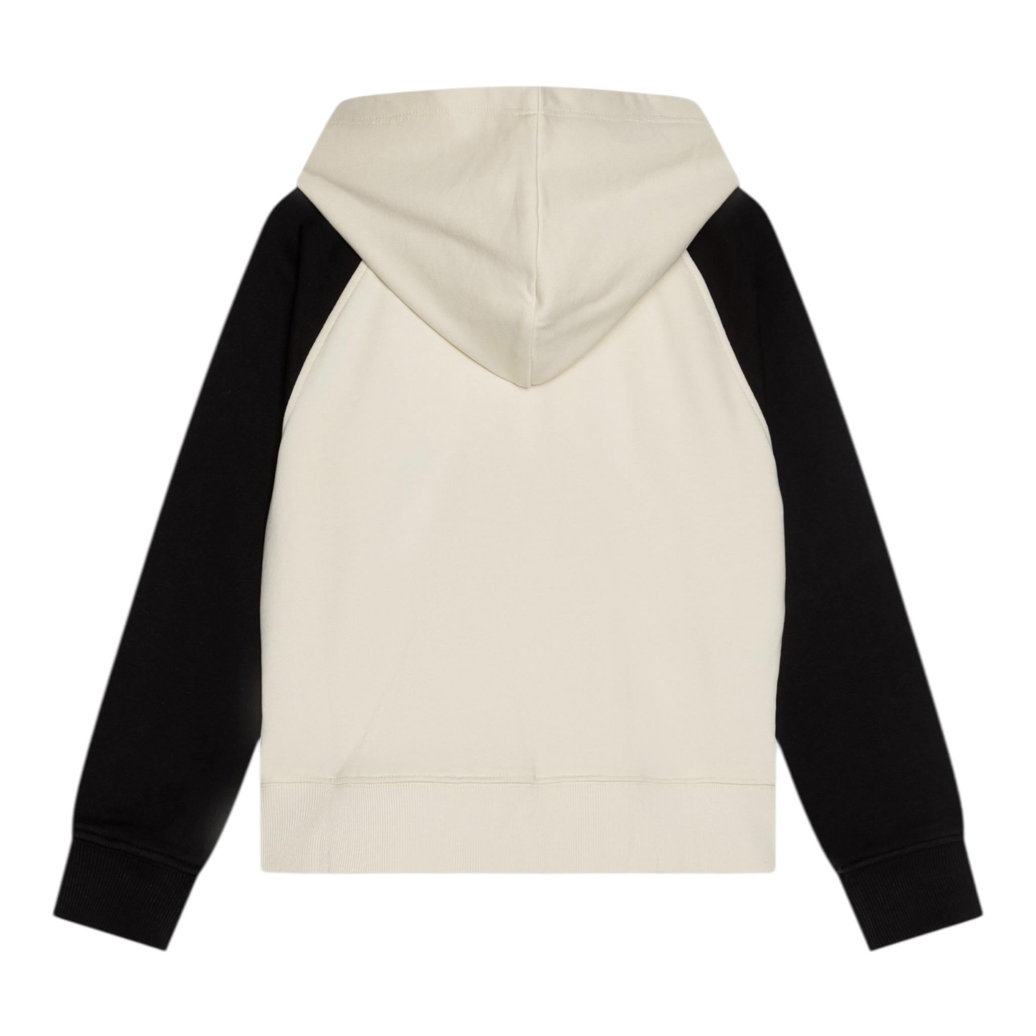 Calvin Klein Felpa con Zip E Cappuccio con Maniche In Contrasto per Bambino IB0IB02378 PANNA CALVIN KLEIN 