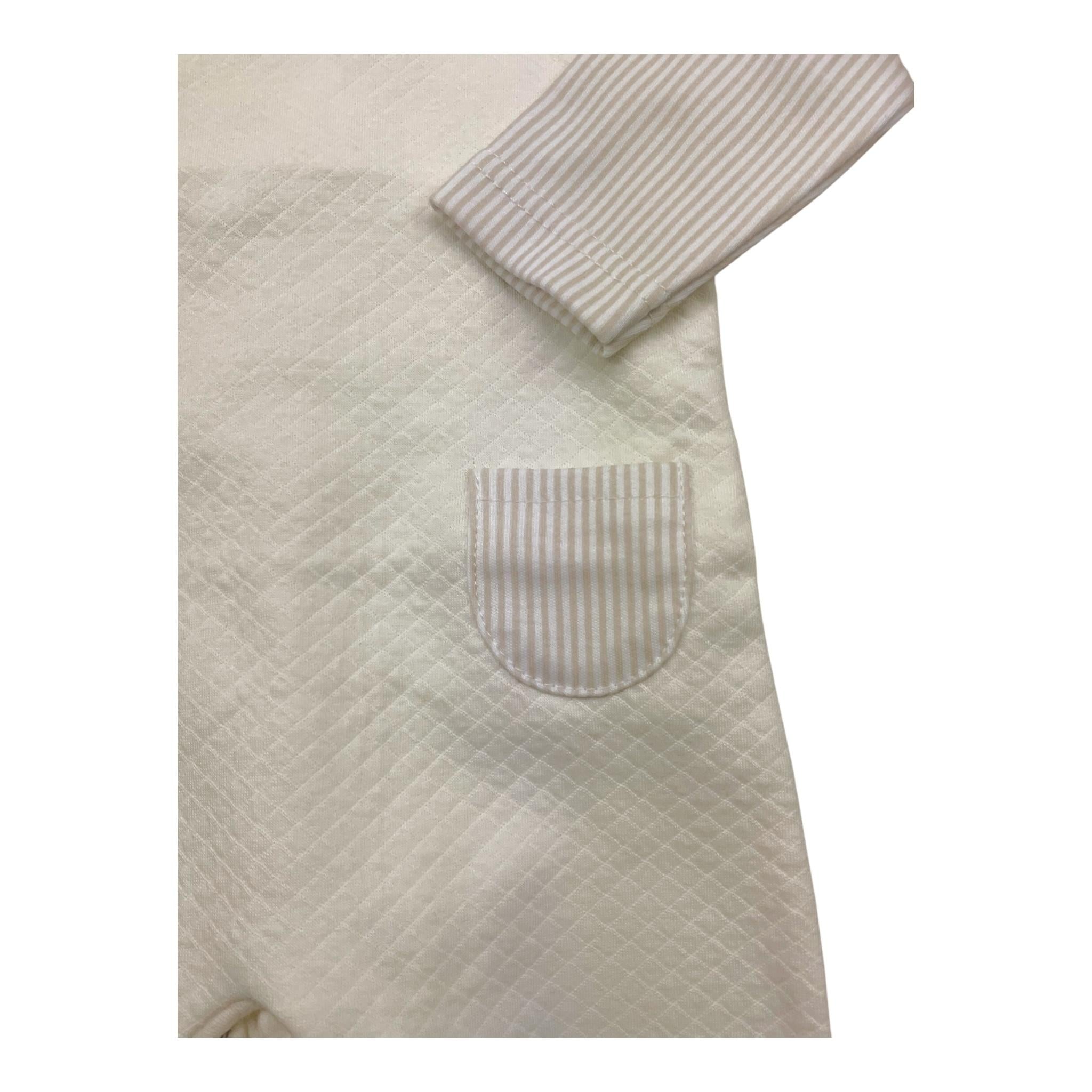 BABIDU completo 2pz shirt-salopettes tinta unita Panna per Neonato 42189 PANNA BABIDU 
