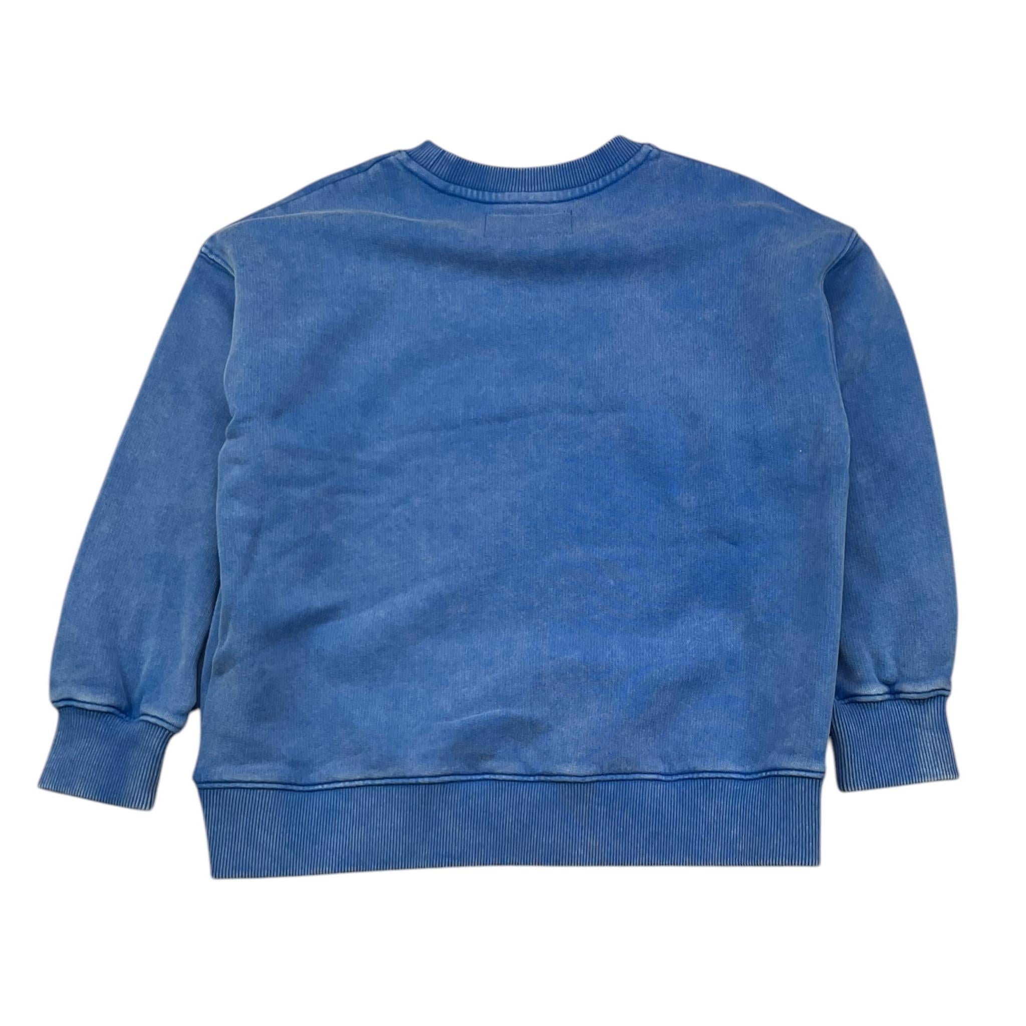 SAINT BARTH felpa tinta unita girocollo con stampa Blu per Bambina HRL0001 BLU SAINT BARTH 