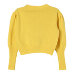 PHILOSOPHY maglia girocollo tinta unita con ricamo in contrasto Giallo per Bambina PFMA033 GIALLO PHILOSOPHY 