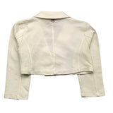 Please – Schlichte, cremefarbene Kurzjacke für Baby-Mädchen