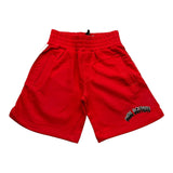 Neil Barrett Einfarbige Trainingsanzug-Bermudashorts mit elastischer Taille Rot Für Jungen