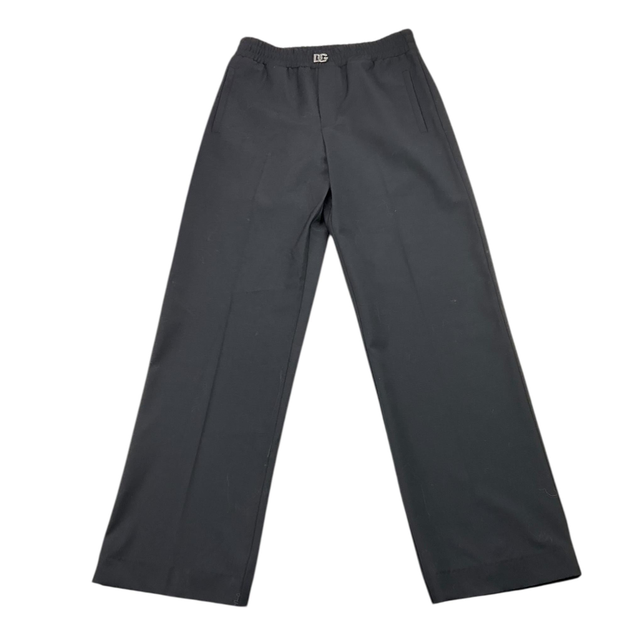 DOLCE & GABBANA pantalone tinta unita con elastico in vita Nero per Bambina L53P35 NERO DOLCE & GABBANA 