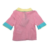 Manila Grace Polo Mezza Manica Tinta Unita con Colletto E Profili Maniche In Contrasto per Bambina 403MMBS25 ROSA MANILA GRACE 