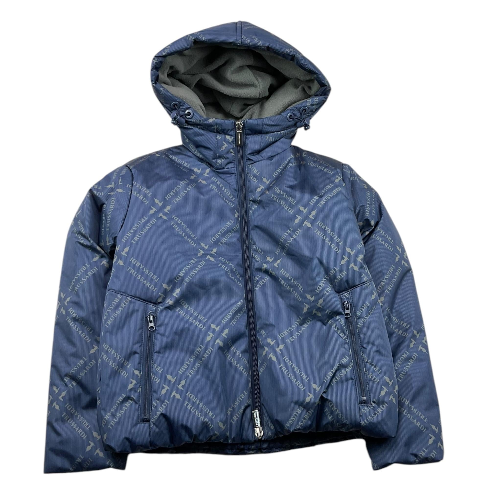 TRUSSARDI giubbino tinta unita con logo Blu per Bambino TBA25110 BLU TRUSSARDI 