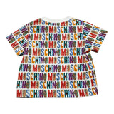 MOSCHINO t-shirt girocollo tinta unita con stampa Bianco per Neonato MTM047 BIANCO MOSCHINO 