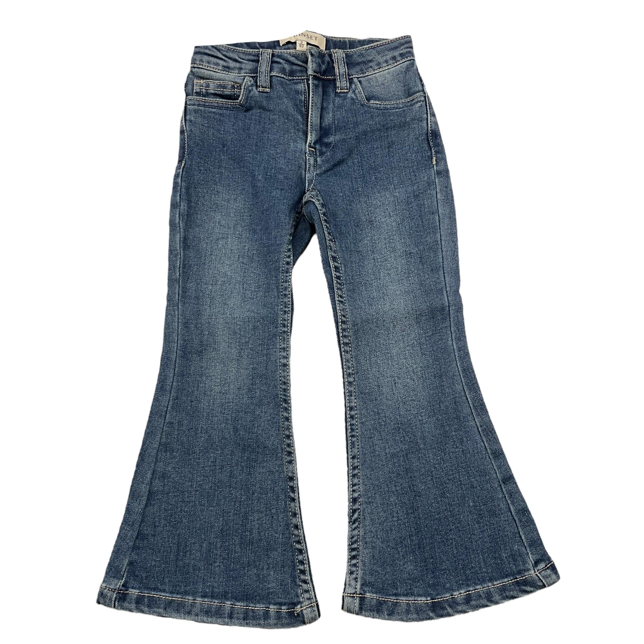 MANUEL RITZ jeans tinta unita modello zampa Blu per Neonata 242GJ2290 BLU MANUEL RITZ 