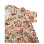 Zhoe & Tobiah Camicia Mezza Manica Tinta Unita Stampa Fantasia per Bambino WI1BJ BEIGE ZHOE & TOBIAH 