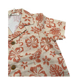 Zhoe & Tobiah Camicia Mezza Manica Tinta Unita Stampa Fantasia per Bambino WI1BJ BEIGE ZHOE & TOBIAH 