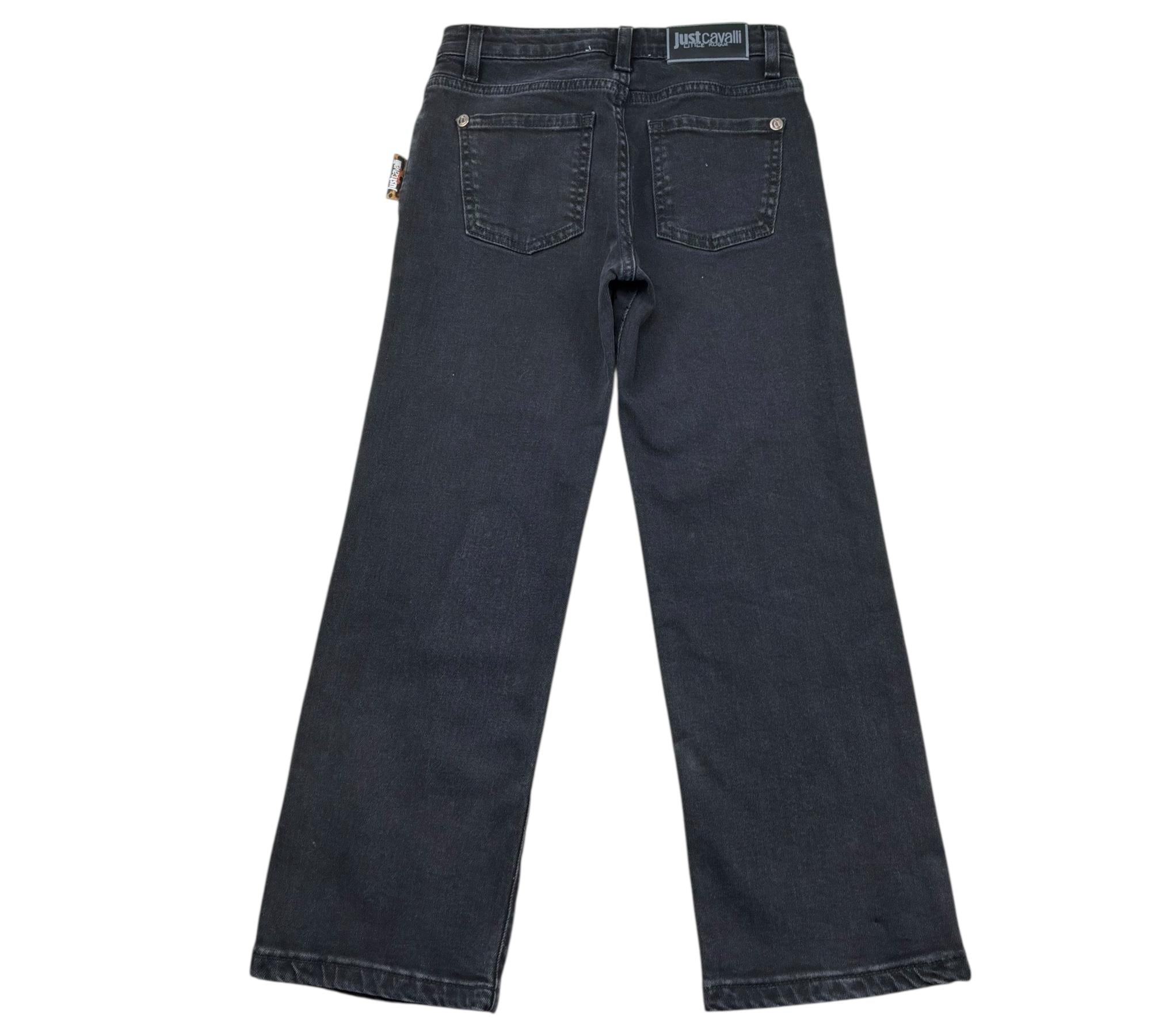 Just Cavalli Jeans Tinta Unita con Brillantini per Bambina JGP26136JE NERO JUST CAVALLI 
