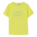 Twinset T-Shirt Girocollo Tinta Unita con Stampa per Bambina 251GJ2485JX GIALLO TWINSET 
