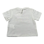 M+E' T-Shirt Girocollo Tinta Unita con Stampa per Neonata UE1391 BIANCO M+E' 