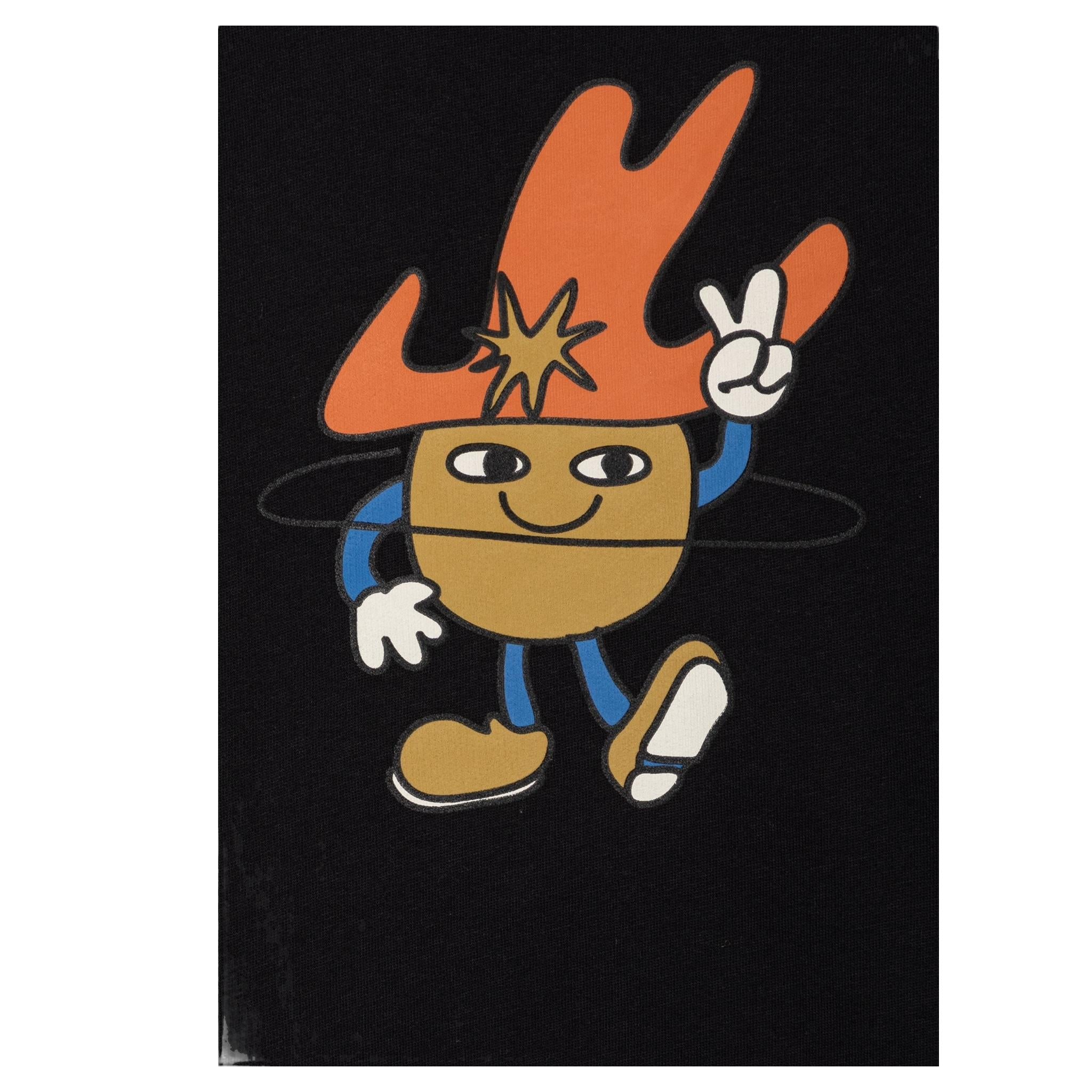 STELLA McCARTNEY felpa chiusa girocollo tinta unita cn stampa in contrasto Nero per Neonato TV4Q40 NERO STELLA McCARTNEY 