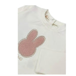 LIU JO felpa chiusa girocollo tinta unita con stampa  Panna per Neonata HF4039X PANNA LIU JO 