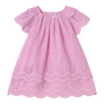 Mayoral Abito Mezza Manica Tinta Unita con Tulle E Pizzo Sangallo per Neonata 1910 ROSA MAYORAL 