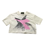 Diadora Beige Rock-T-Shirt-Set für Baby Mädchen