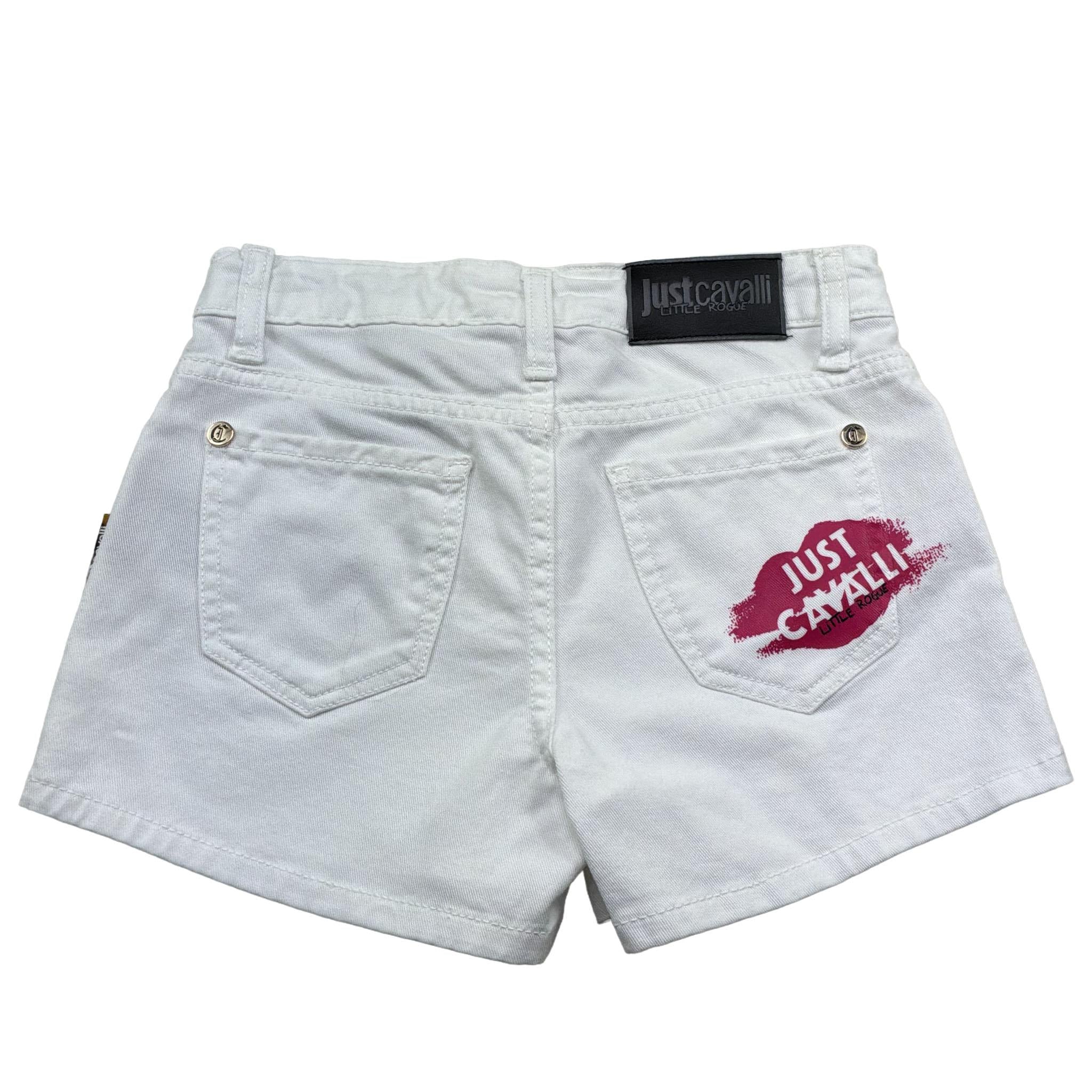 Just Cavalli Short Tinta Unita con Girovita Regolabile per Bambina JGP26044SH BIANCO JUST CAVALLI 