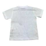 Cesare Paciotti Einfarbiges T-Shirt mit Rundhalsausschnitt und weißem Logo-Print für Neugeborene