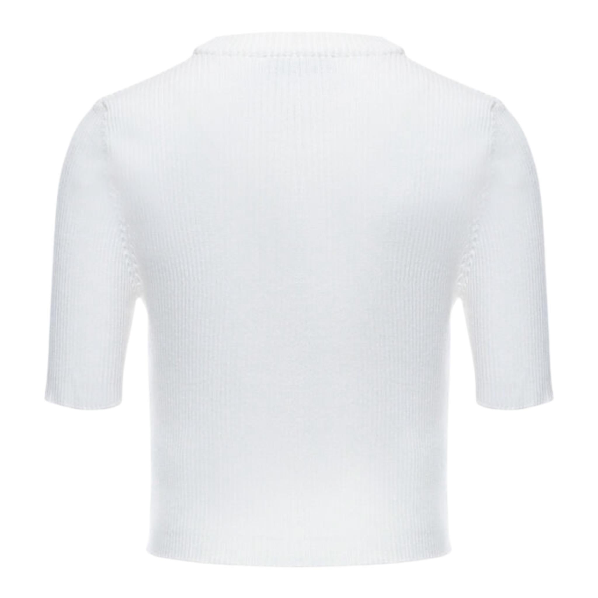 Missoni T-Shirt Tinta Unita con Stampa A Costine per Bambina MU9A41 PANNA MISSONI 