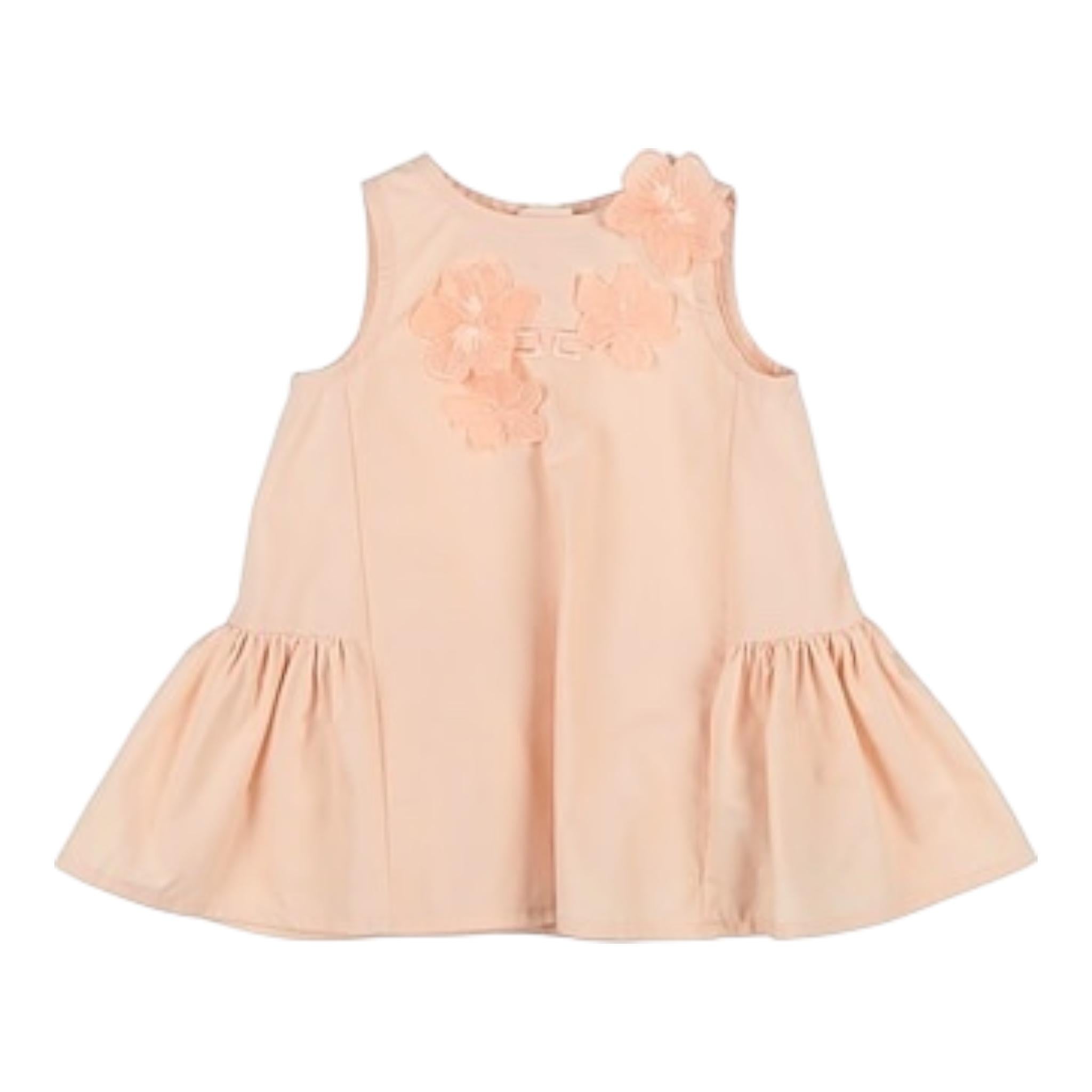 Elisabetta Franchi Abito Tinta Unita Giromanica per Bambina EGAB209 ROSA ELISABETTA FRANCHI 