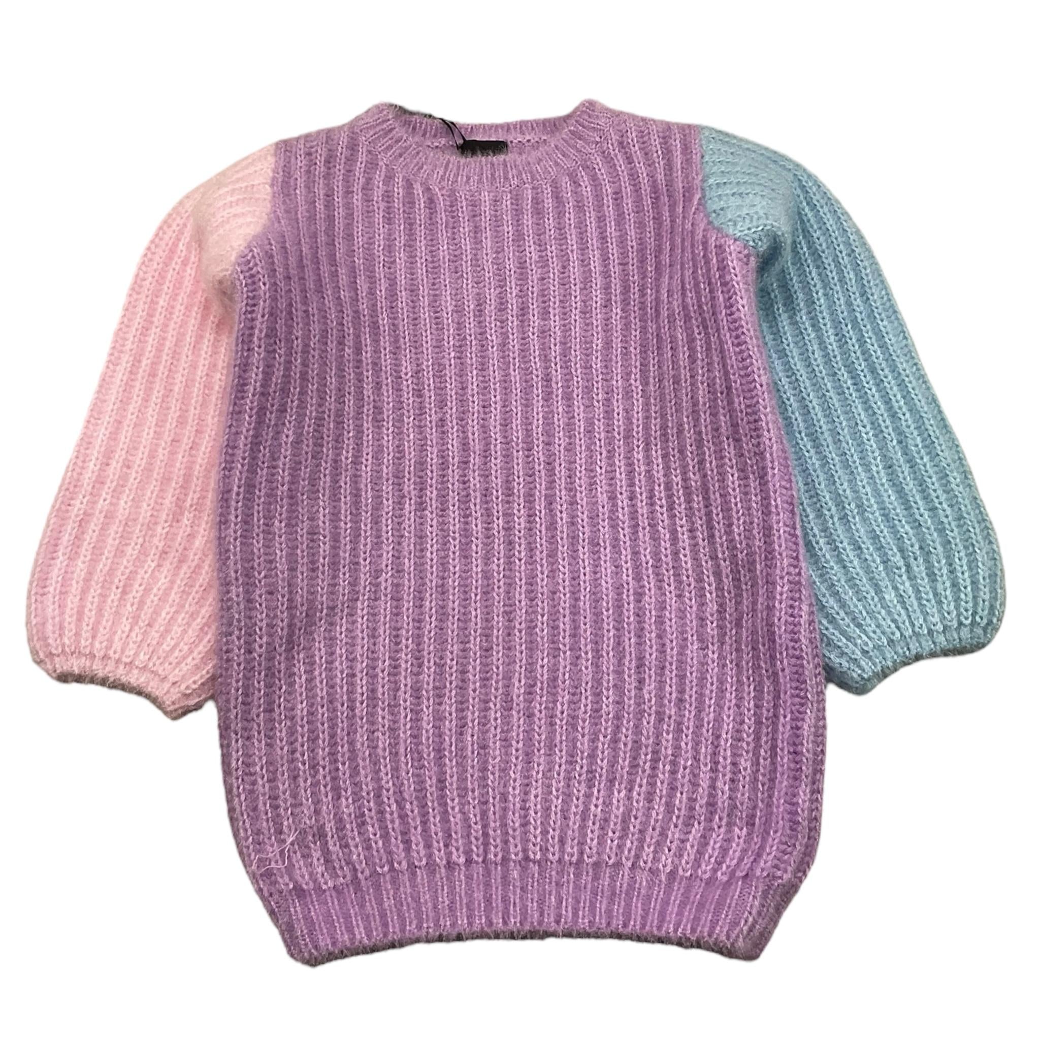 FUN & FUN maglia girocollo tinta unita cn maniche in contrasto Lilla per Bambina FNBDR12403 LILLA FUN & FUN 