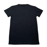 Daniele Alessandrini Einfarbiges T-Shirt mit Rundhalsausschnitt und schwarzem Aufdruck für Kinder