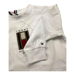 TOMMY HILFIGER shirt girocollo tinta unita con stampa logo Bianco per Bambino KB0KB09286 BIANCO TOMMY HILFIGER 