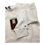 TOMMY HILFIGER shirt girocollo tinta unita con stampa logo Bianco per Bambino KB0KB09286 BIANCO TOMMY HILFIGER 