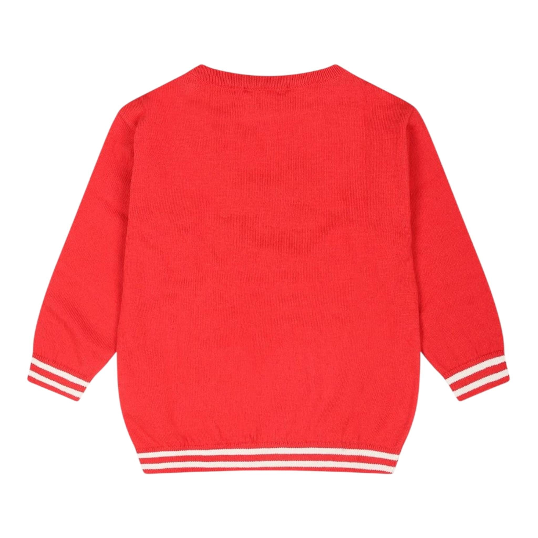 MOSCHINO maglia girocollo tinta unita con stampa in contrasto Rosso per Neonato MYW00JXXX ROSSO MOSCHINO 