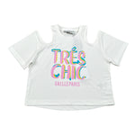 Gaelle T-Shirt tinta unita con Stampa Bianco per Bambina 2746MY00472 BIANCO GAELLE 