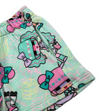 Mousse Short Tinta Unita con Stampa per Bambina DOLLSH VERDE ACQUA MOUSSE 