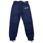 SUN68 pantalone tuta tinta unita con logo Blu per Bambino F44342 BLU SUN68 