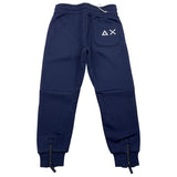 SUN68 pantalone tuta tinta unita con logo Blu per Bambino F44342 BLU SUN68 