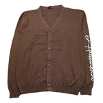 DANIELE ALESSANDRINI cardigan tinta unita con logo alla manica Marrone per Bambino 1231W00015 MARRONE DANIELE ALESSANDRINI 
