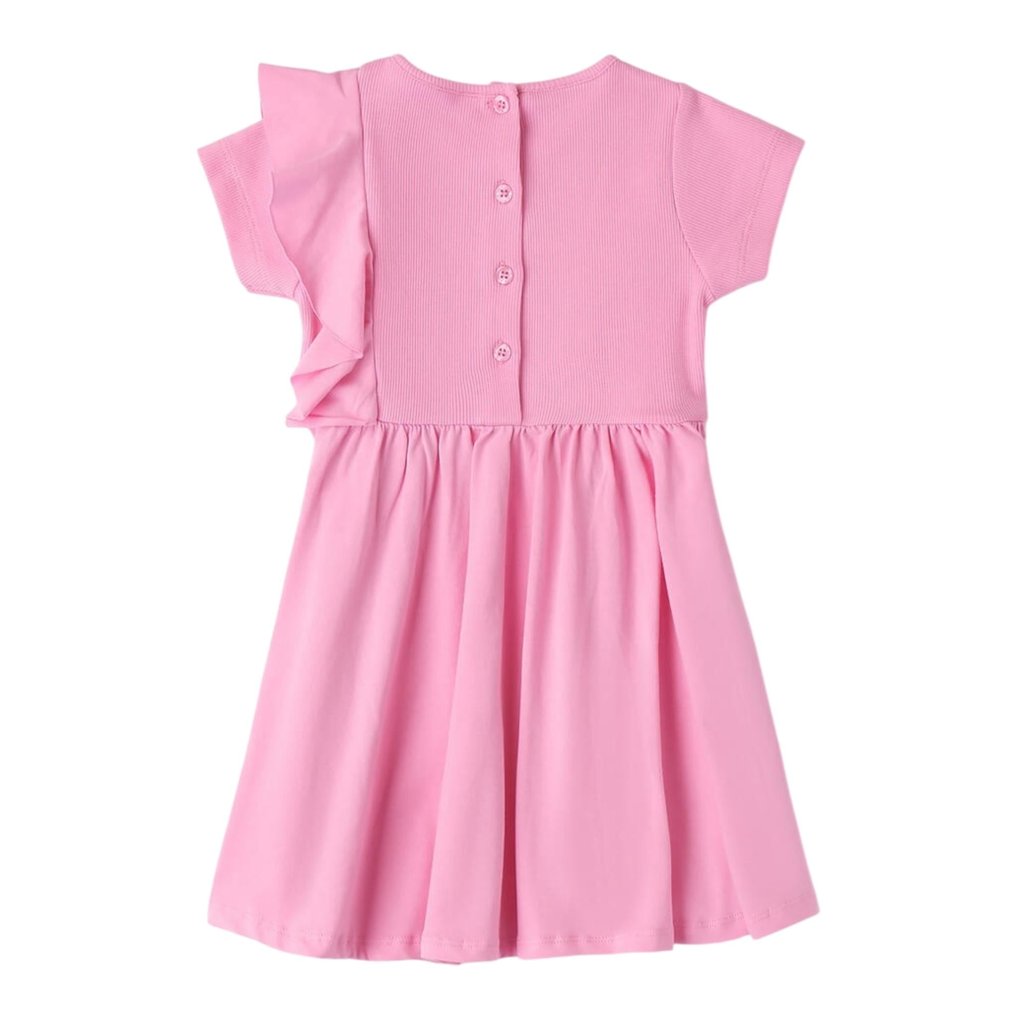 Sarabanda Abito Mezza Manica Tinta Unita per Neonata 0B231 ROSA SARABANDA 