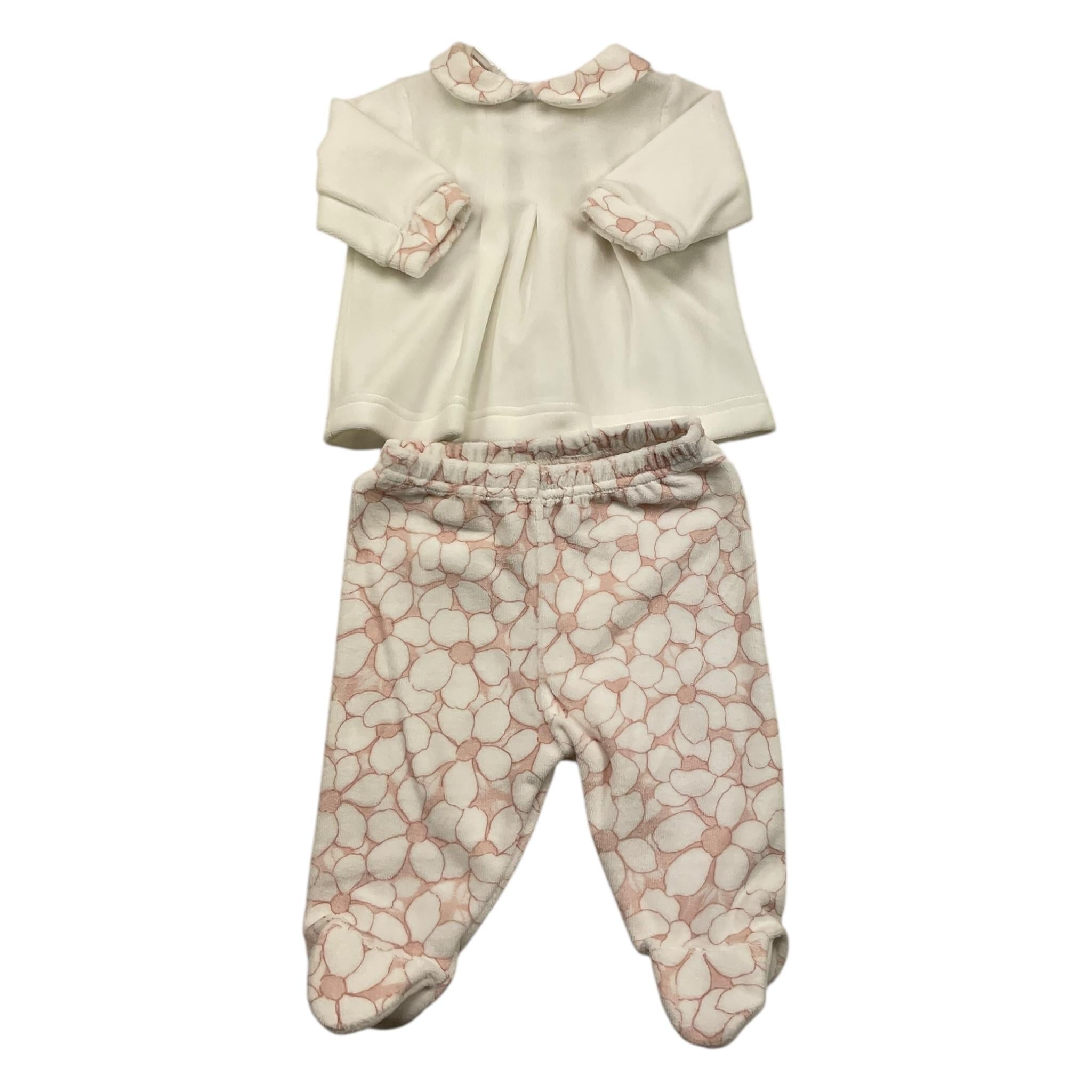 BABY VIP complet 2 pezzi shirt-ghettina bicolore Bianco/rosa per Neonata T3797 BIANCO/ROSA BABY VIP 