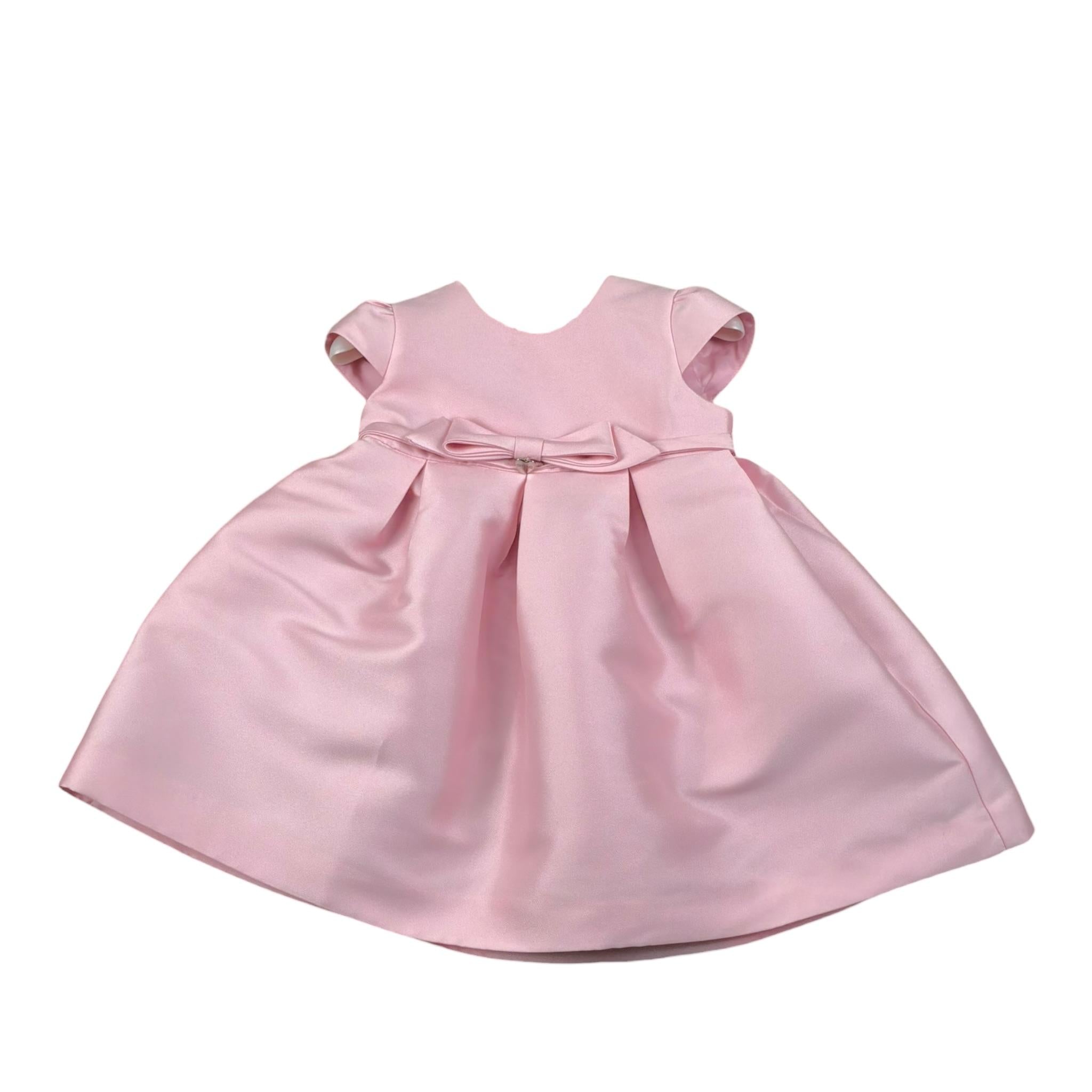 Amaya Abito Mezza Manica tinta unita con Fiocco Rosa per Neonata 554127 ROSA AMAYA 