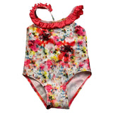 Cotazur Einteiliger Badeanzug mit mehrfarbigem Fantasy-Print für Baby-Mädchen